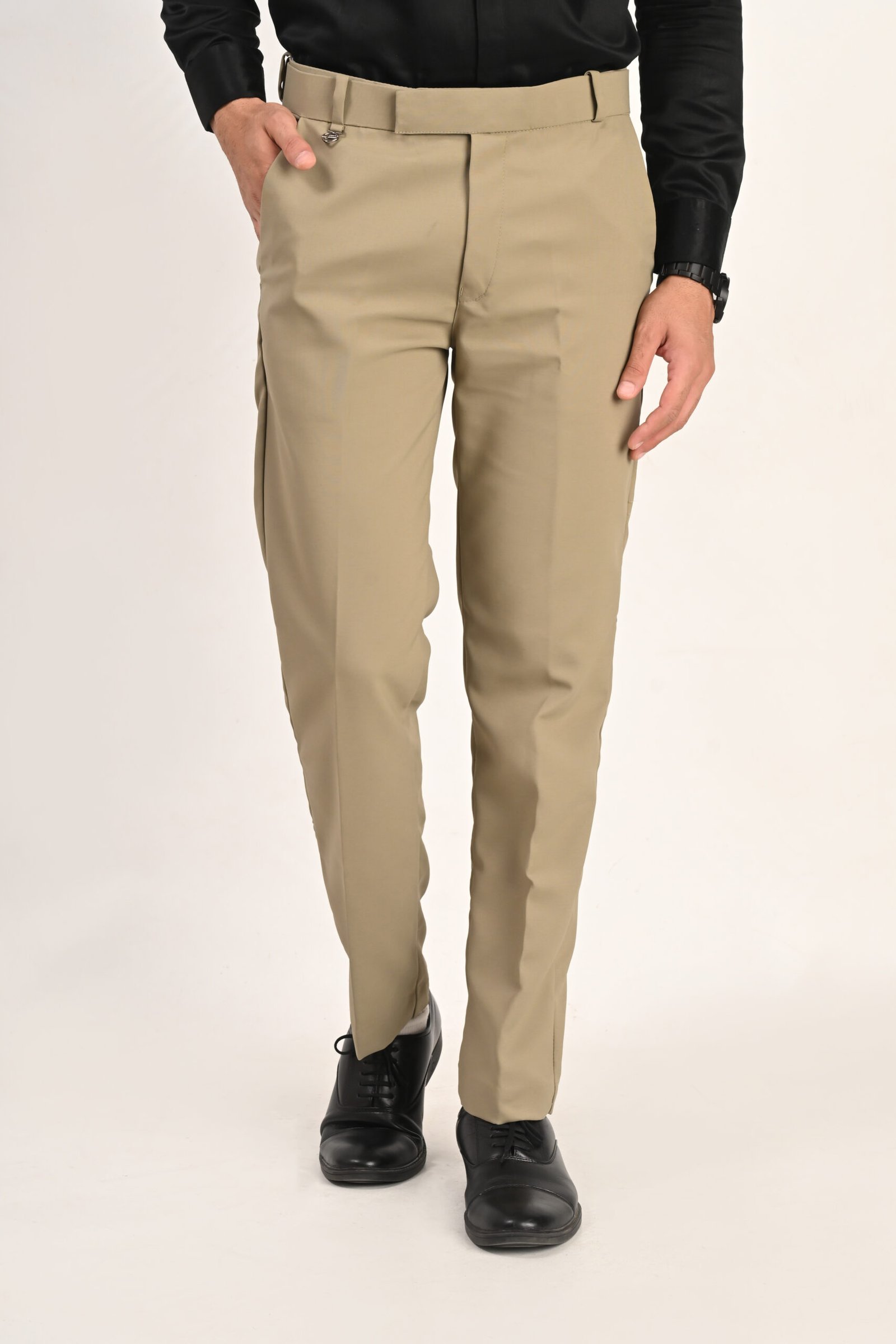 FUZANA lime green men's formal trouser with a smart tailored fit, neat stitching and elegant finishing.